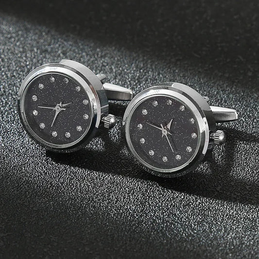 Cufflinks|Silver & Black