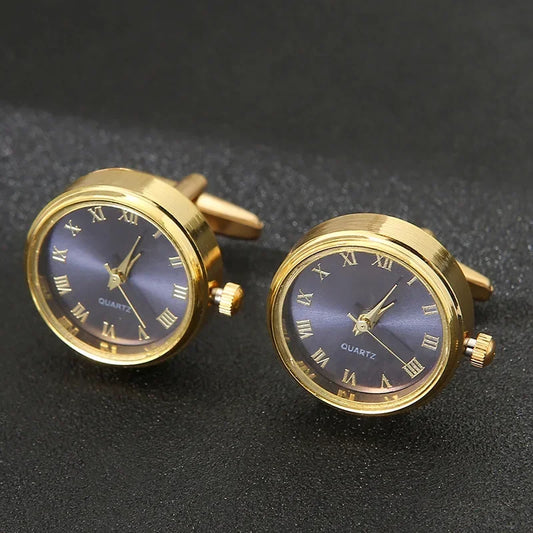 Cufflinks|Gold & Blue