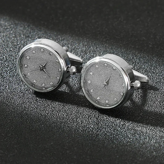 Cufflinks|Silver & white
