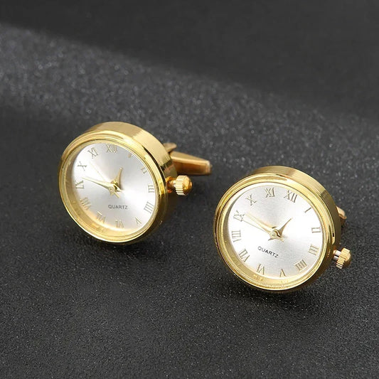 Cufflinks|Gold White