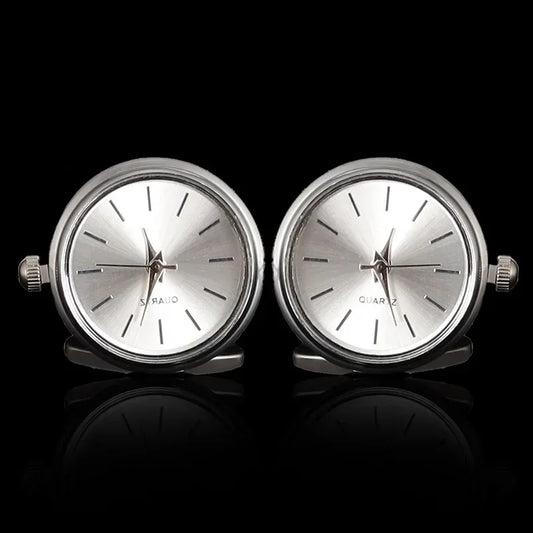 Cufflinks|Silver & White