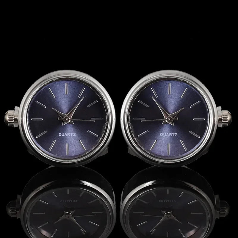 Cufflinks|Silver & Blue