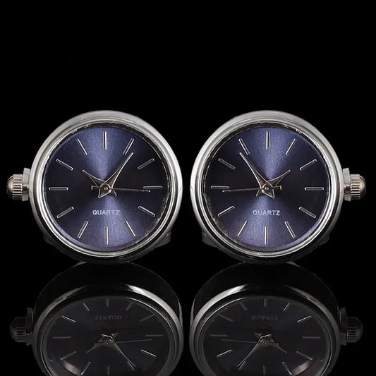Cufflinks|Silver & Blue