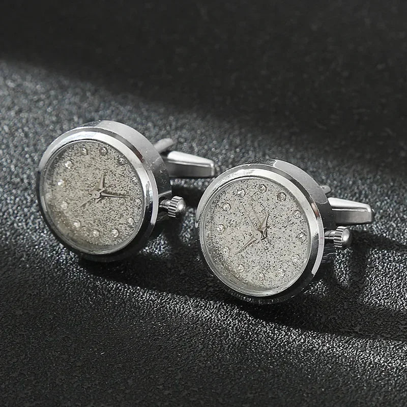 Cufflinks|Silver White Lux