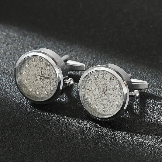 Cufflinks|Silver White Lux