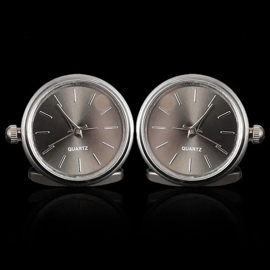Cufflinks|Silver & Black