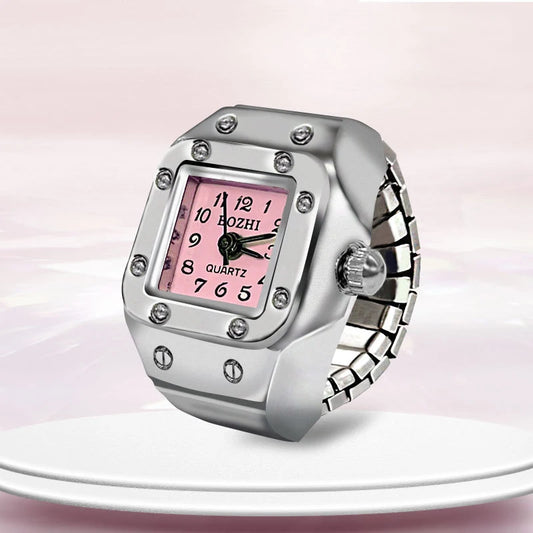 Square|Silver & pink